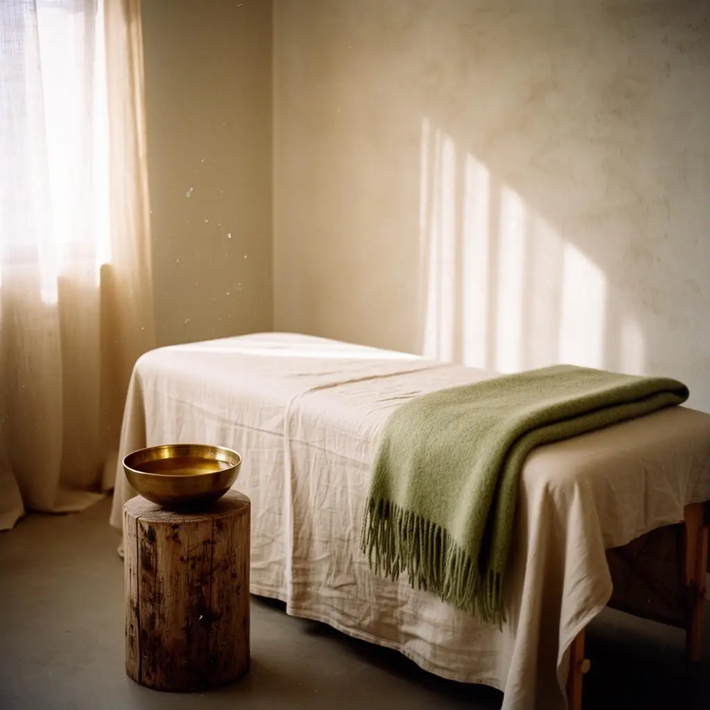 Slow deep tissue massage working deeper muscle layers at D4 Season in Shoreline, WA